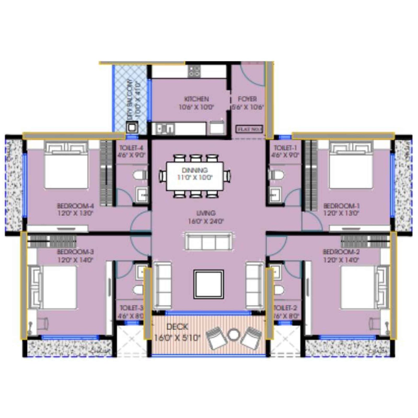 Downtown-Avenue-Floor-Plan-4-BHK-2200-sqft